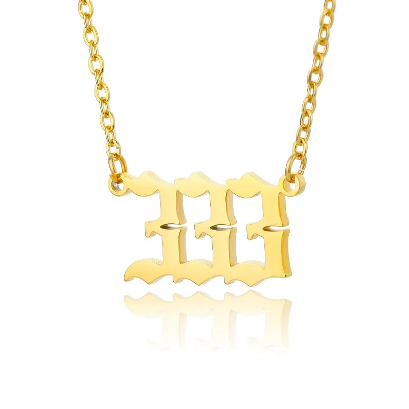 Angel Number Necklace - Gold