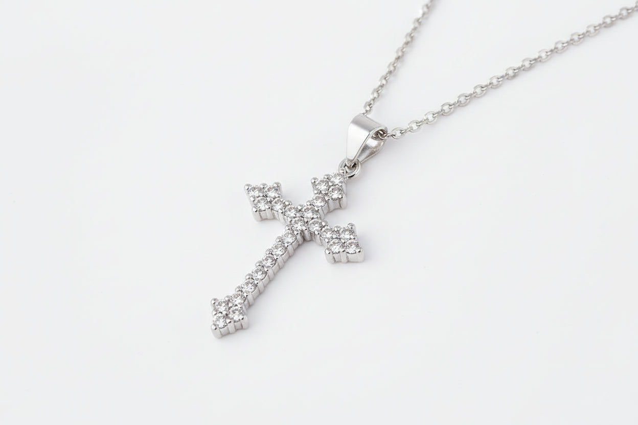 Sparkling Cross Pendant Necklace