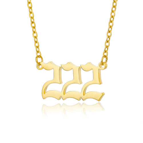 Angel Number Necklace - Gold