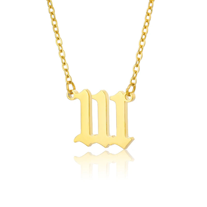 Angel Number Necklace - Gold