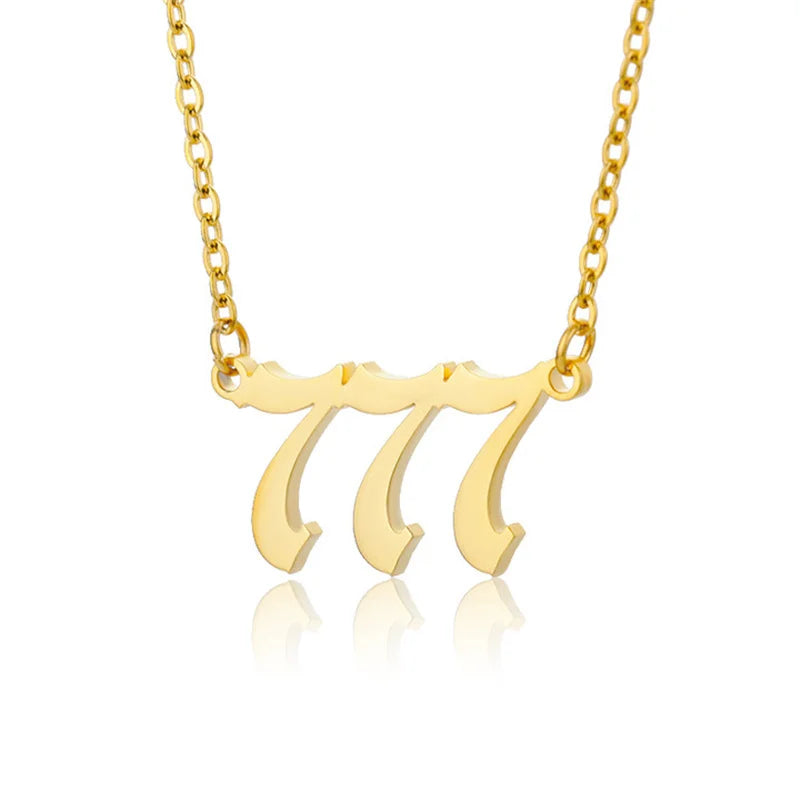Angel Number Necklace - Gold