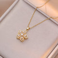 Spinning Flower Pendant Necklace