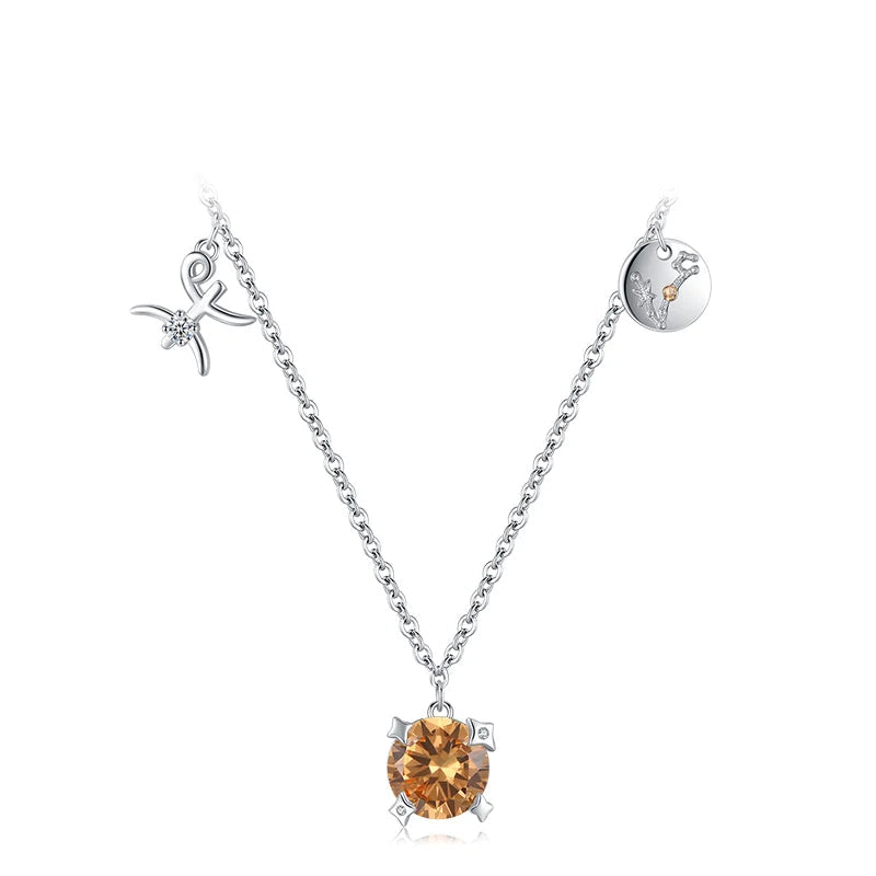 Zodiac Charm Pendant Necklace
