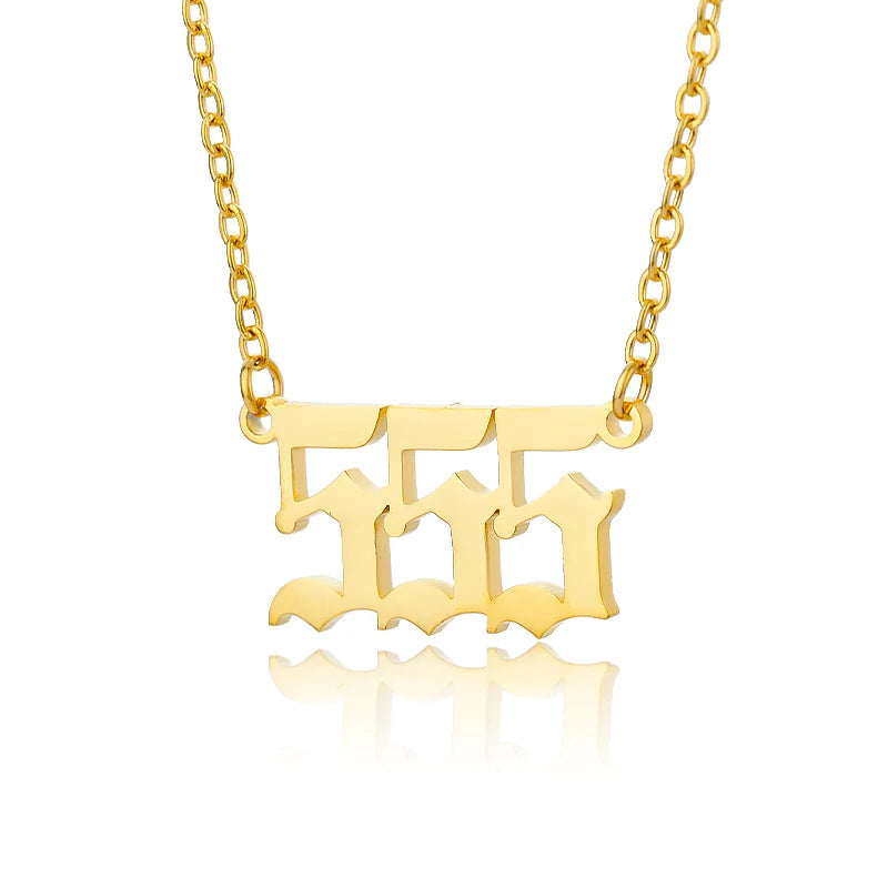 Angel Number Necklace - Gold