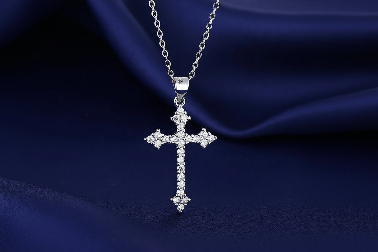 Sparkling Cross Pendant Necklace