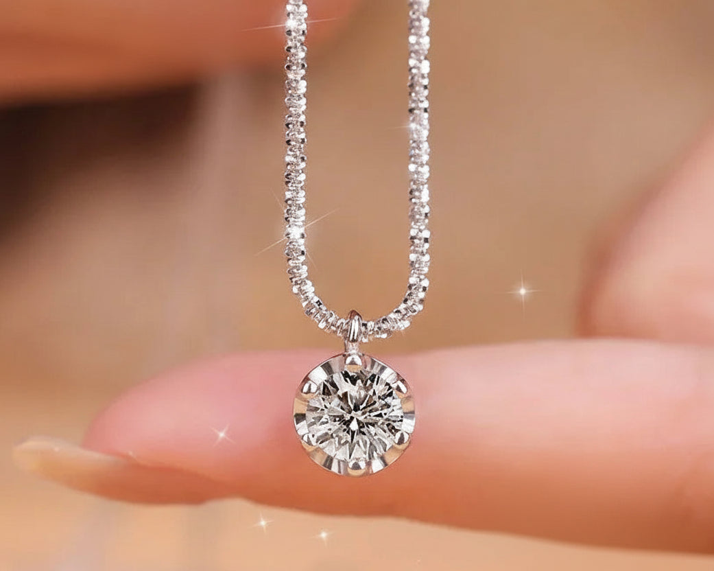 Round Sparkle Pendant Necklace