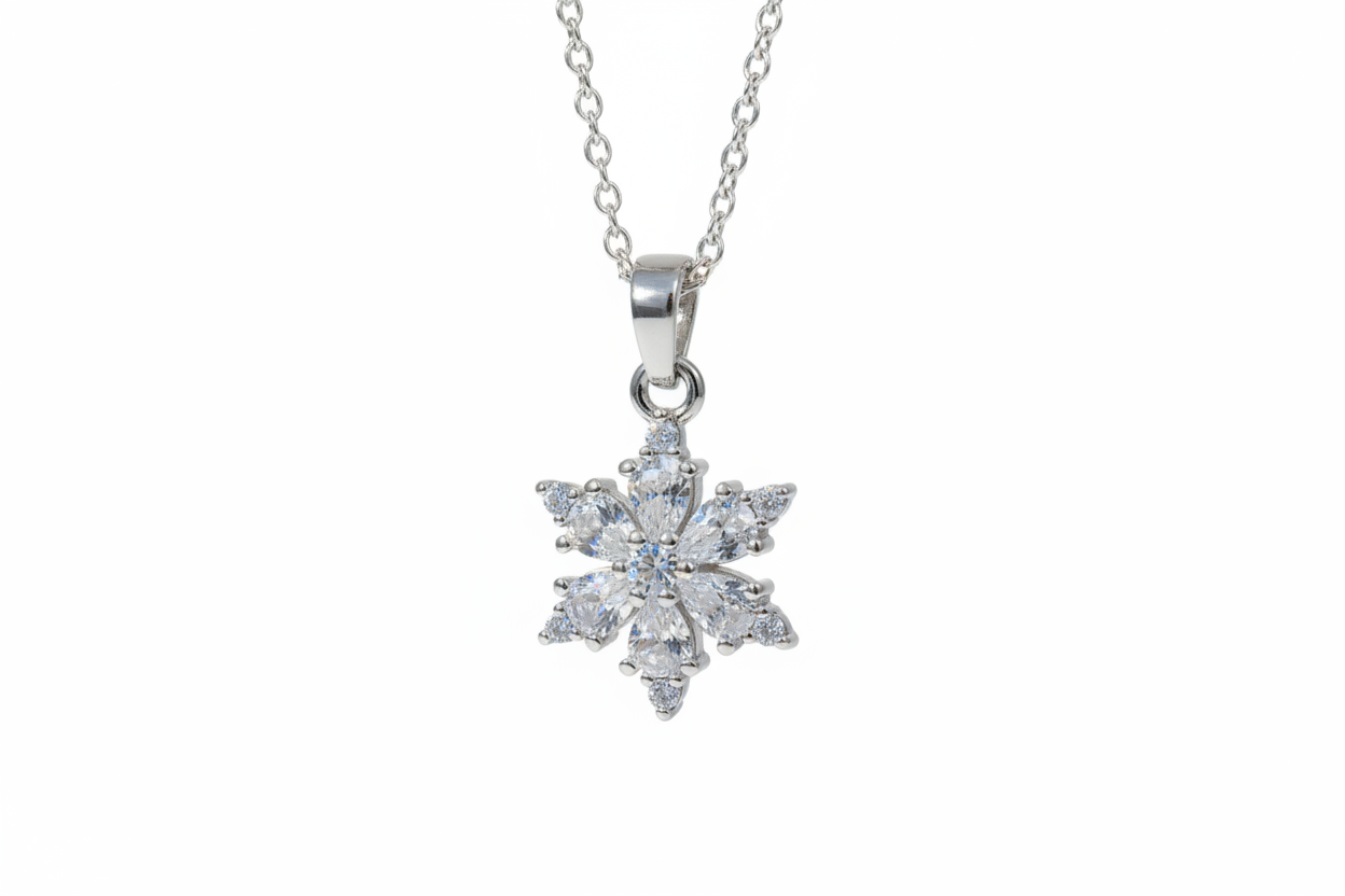 Sparkling Snowflake Necklace