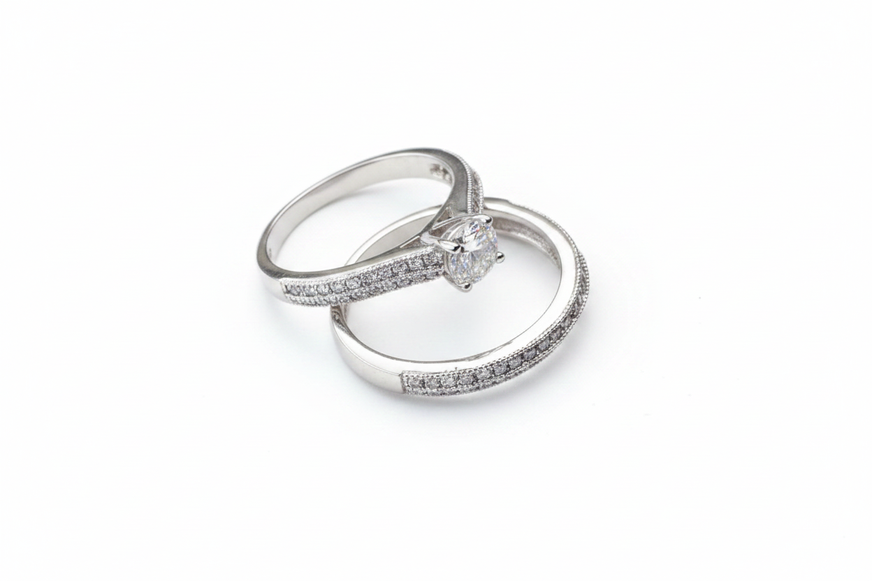 Forever Yours Vintage Wedding Ring Set