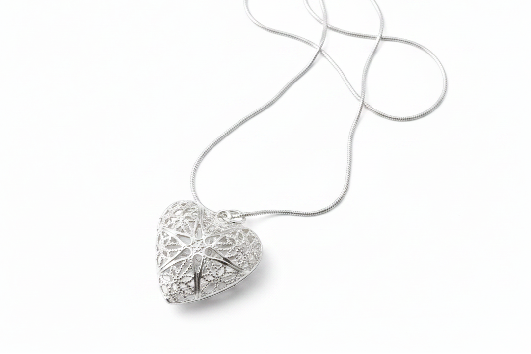 Silver Heart Photo Locket