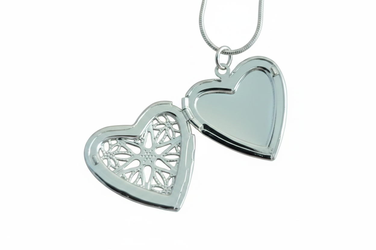 Silver Heart Photo Locket