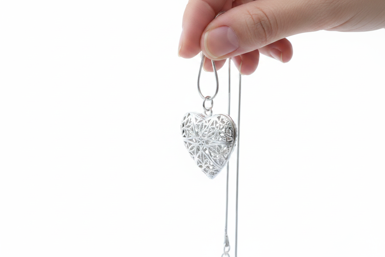 Silver Heart Photo Locket