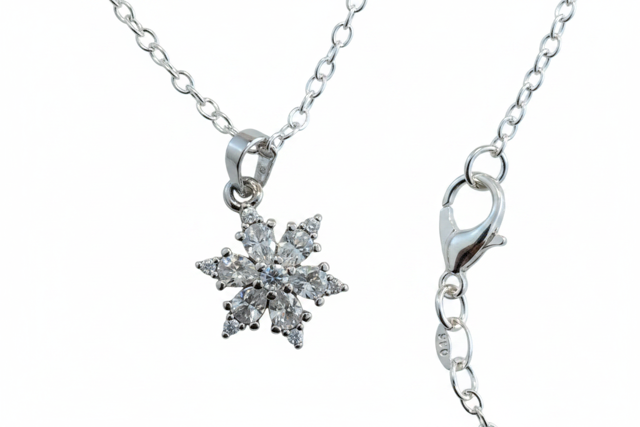Sparkling Snowflake Necklace