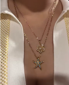 Spinning Flower Pendant Necklace
