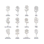 Birth Flower Name Necklace