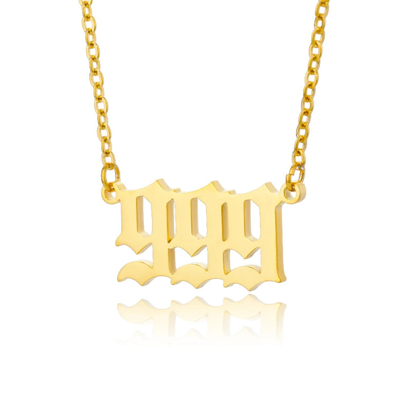 Angel Number Necklace - Gold