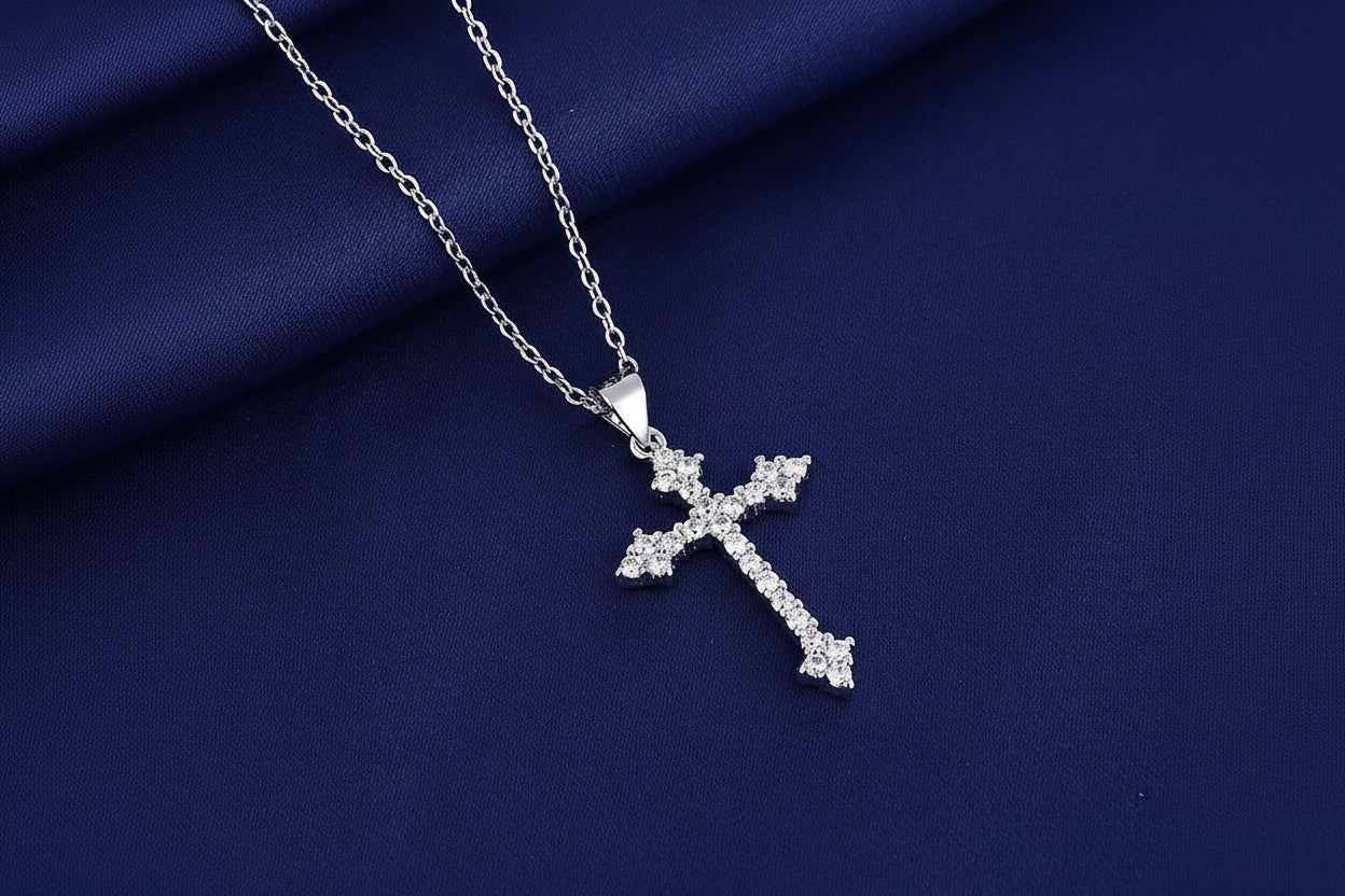 Sparkling Cross Pendant Necklace